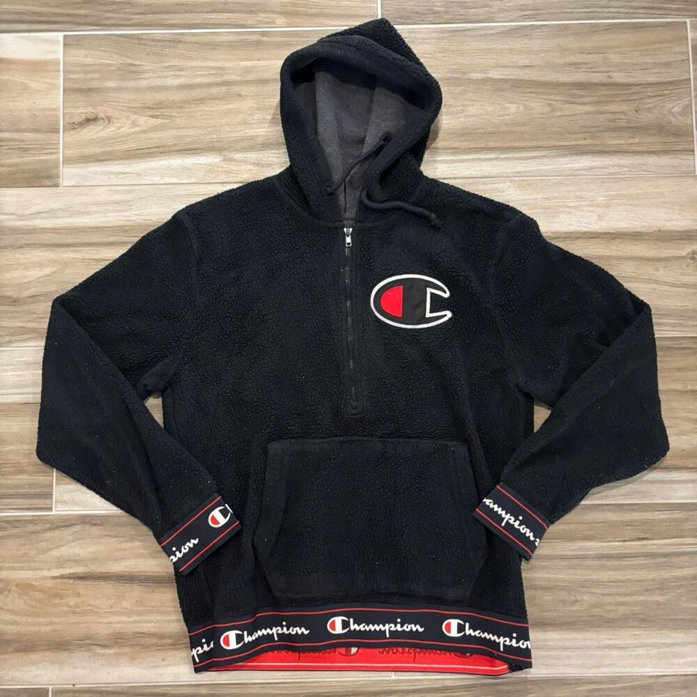Champion Big Logo Hoodie Sz L - Picture 4 of 6